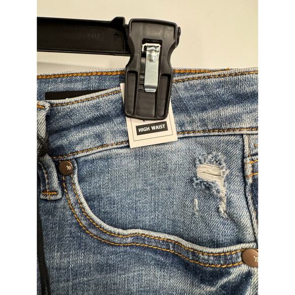 Judy Blue Women's End Game Hi-Rise Tummy Control Skinny Jeans Raw hem size 15/32 - Picture 6 of 8